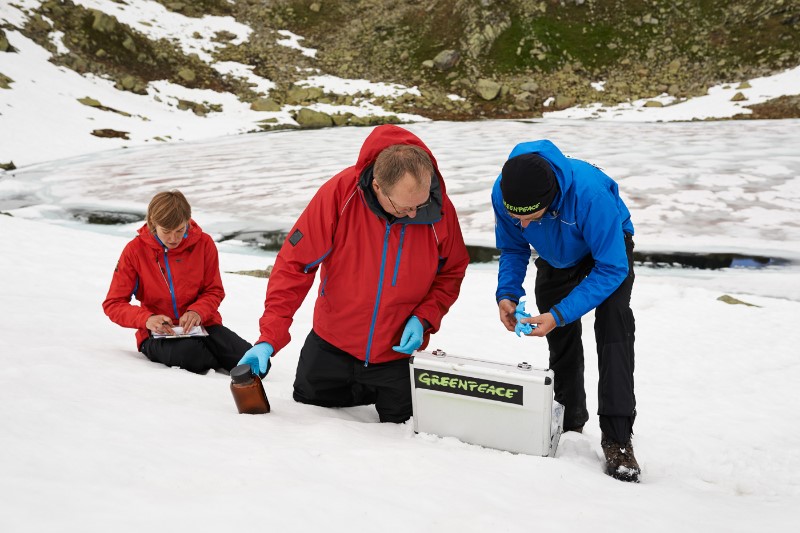 Greenpeace findet PFC in der Wildnis. © Christian Breitler, Greenpeace